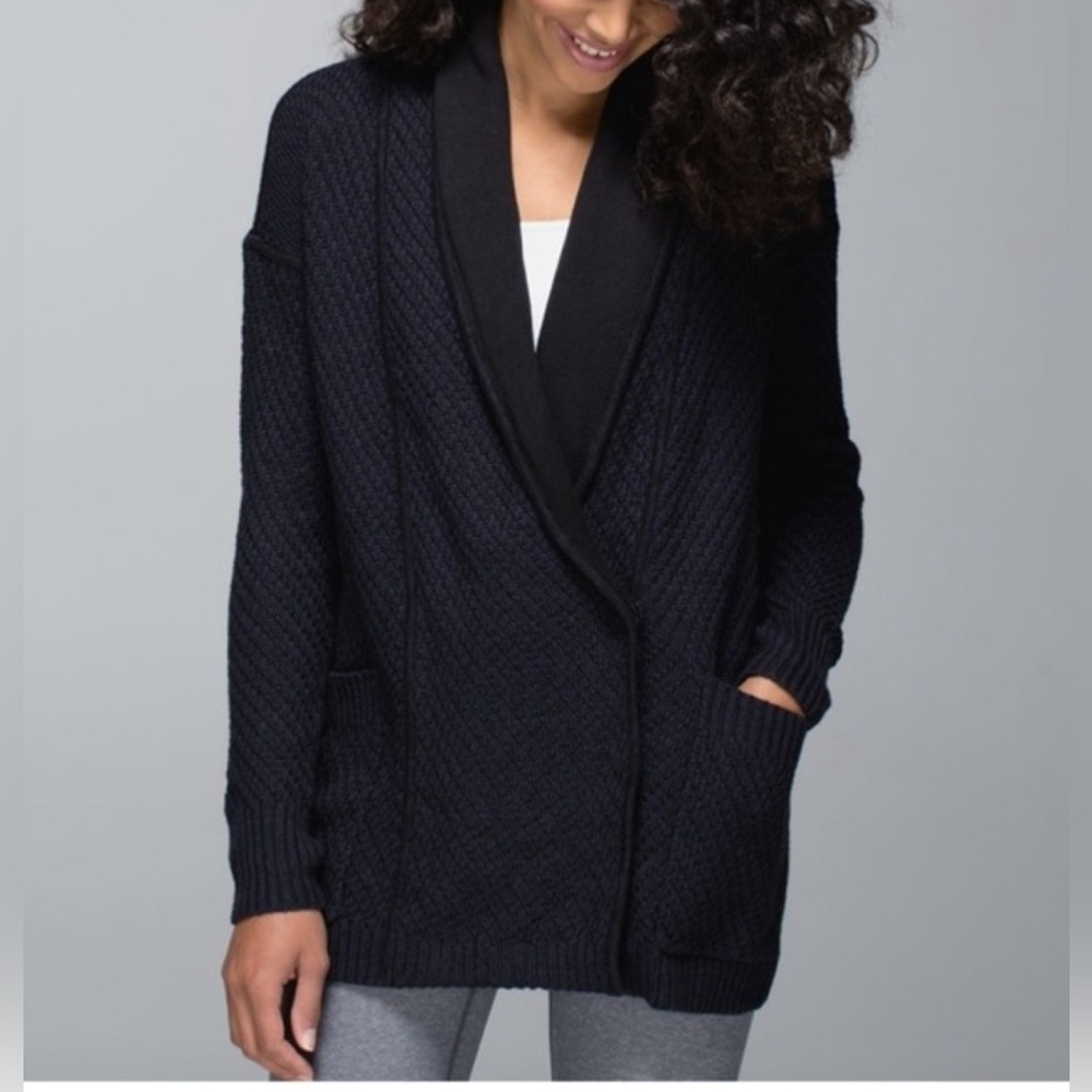 lululemon athletica Black Cardigan Sweater
